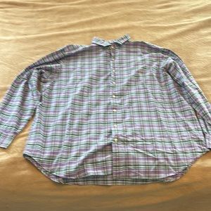 Polo by Ralph Lauren Casual Button Down Long Sleeve Shirt 3XB Purple Green Check